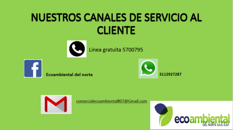 CANALES DE ATENCION AL CLIENTE